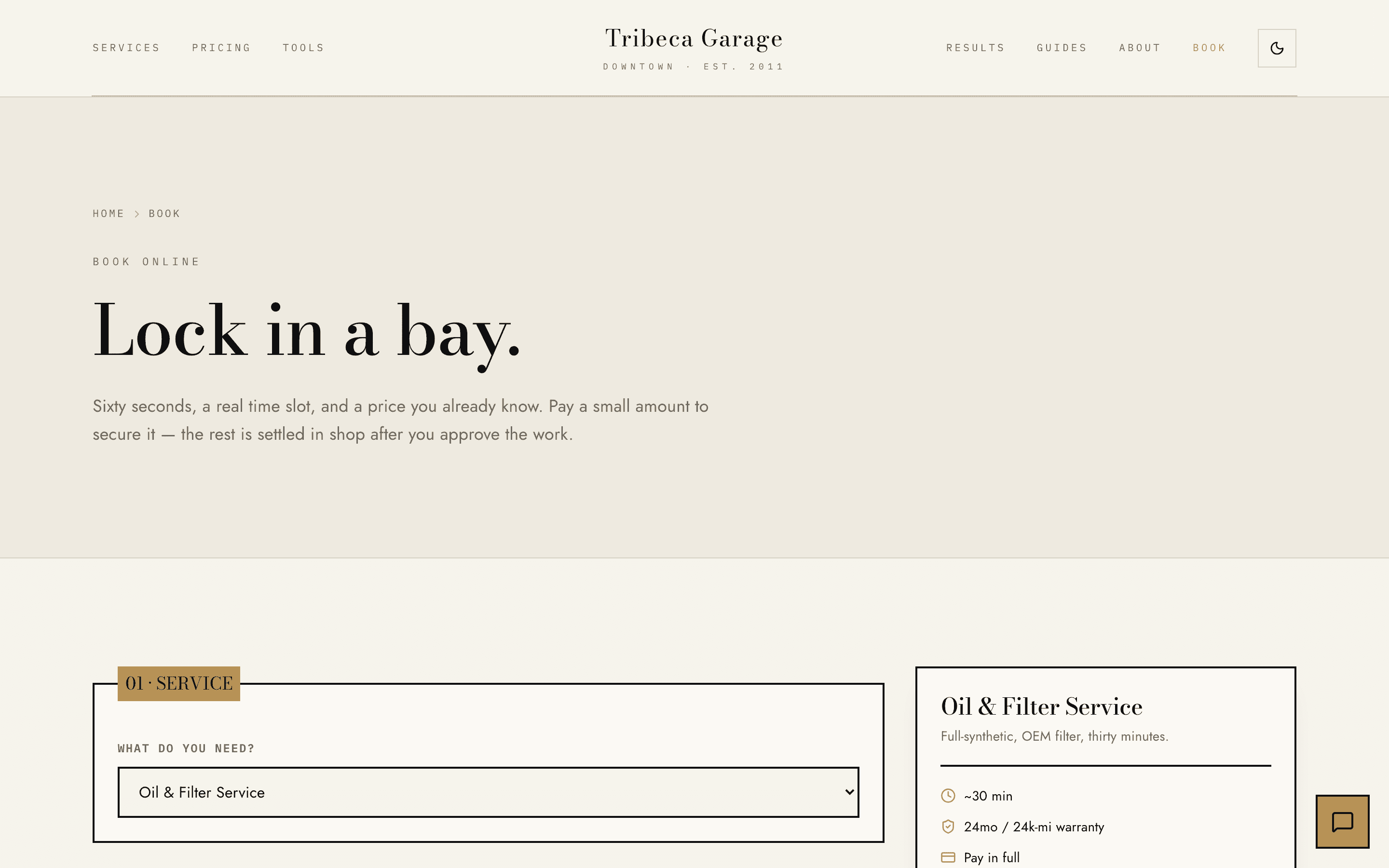 Tribeca Legal Advisory — Booking